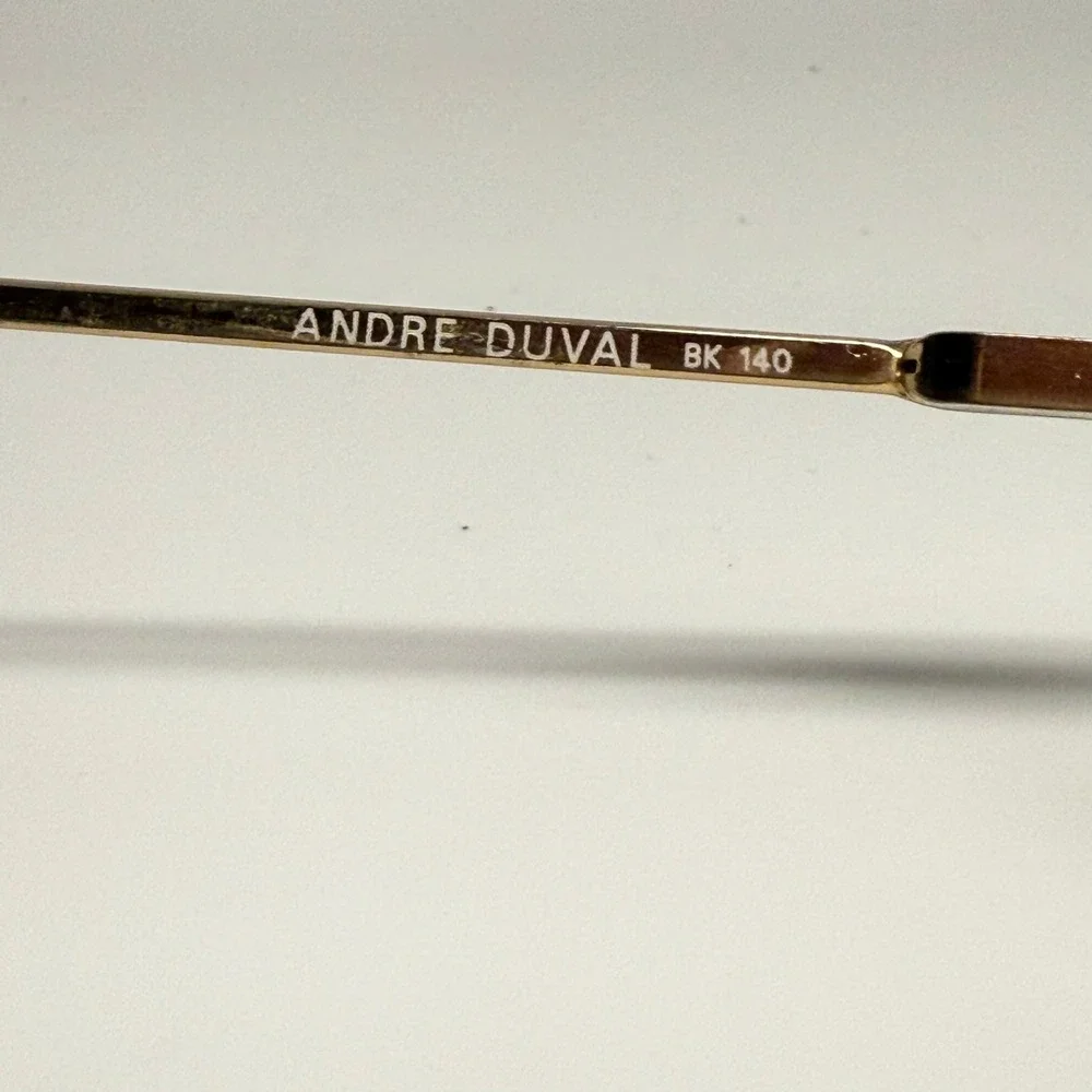 Andre Duval AD 2189 Gold Black Aviator Glasses Frames France 140 Vintage Style